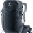 Deuter Futura 27 hiking backpack in Black, front three-quarter view with mesh back and hip fins