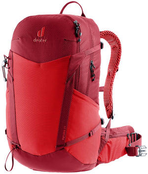Deuter Futura 27 in Cherry Masala, red hiking backpack with darker red trim