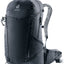 Deuter Futura 29 EL hiking backpack in Black, front three-quarter view with mesh harness