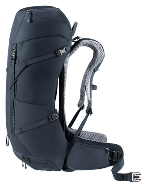 Deuter Futura 32 side view with compression straps and stretch side pocket