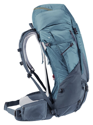 Deuter Futura Air Trek 50+10 side profile showing the ventilated gap behind the pack