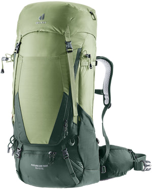 Deuter Futura Air Trek 55+10 SL in Grove Ivy, light green and dark green front three-quarter view