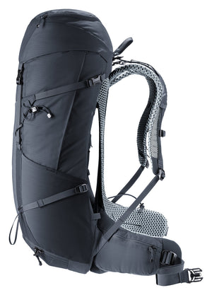 Deuter Futura Pro 36 side view with compression straps and side stretch pocket