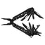 Gerber Truss in Black, side view with the pliers and blades open