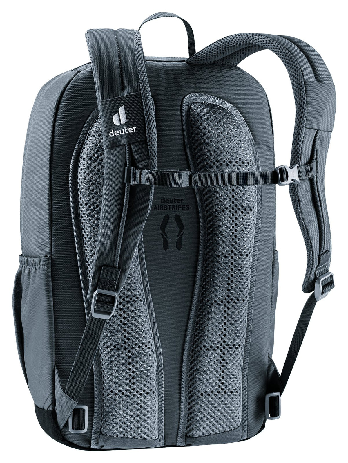 Deuter Gogo rear three-quarter view of shoulder straps and sternum strap