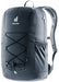 Deuter Gogo daypack in Black with front bungee cord and stretch side pocket