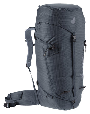 Deuter Guide 44+6 in Black, side three-quarter view