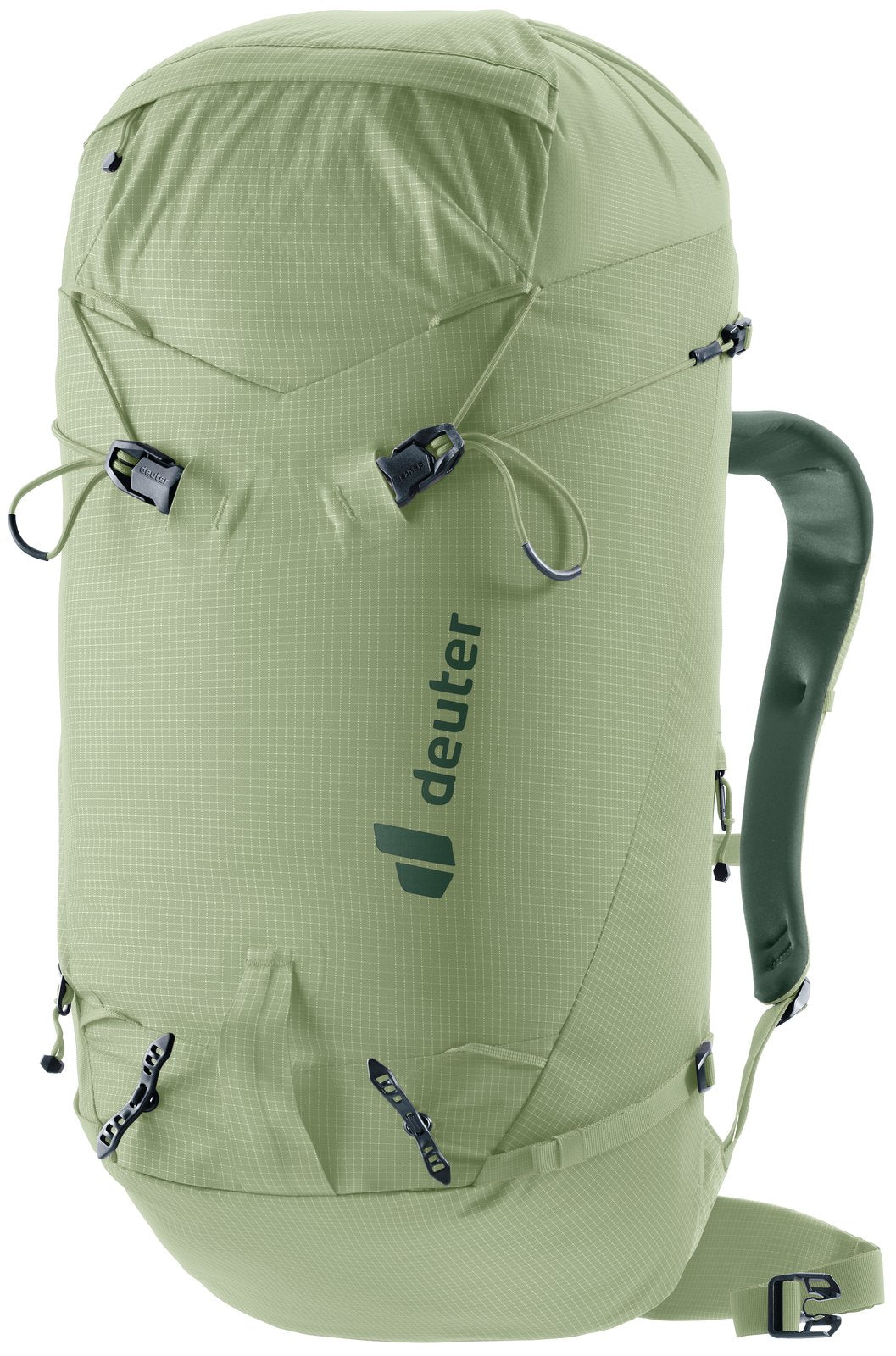 Deuter Guide Lite 30 in Grove Ivy, sage green climbing pack with dark green straps