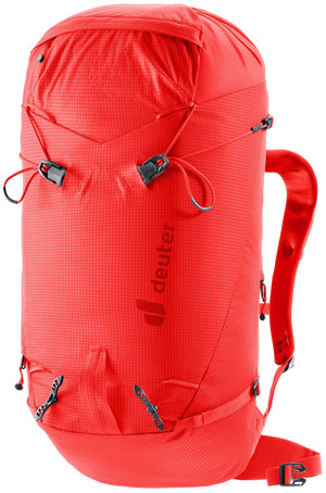 Deuter Guide Lite 30 in Poppy Crimson, bright red alpine climbing pack
