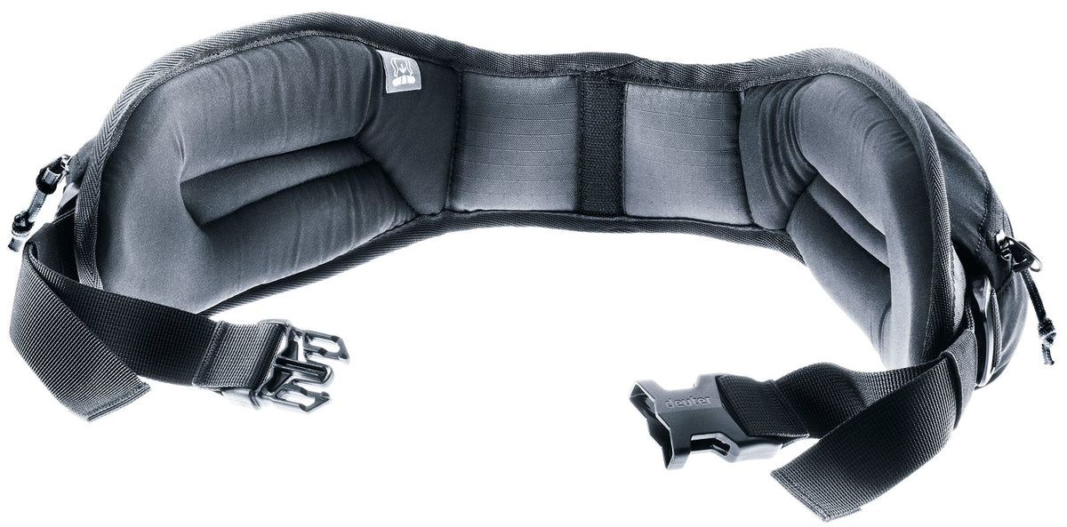 Padded hip belt of the Deuter Jaypack Pro 34+14 shown on its own