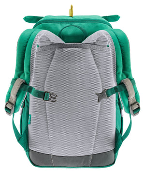 Back of the Deuter Kikki dragon showing the padded mesh back and chest strap