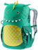Deuter Kikki kids' backpack in Fern Alpinegreen, a green dragon with yellow scales, front view