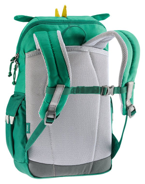 Deuter Kikki dragon rear three-quarter view of the S-shaped shoulder straps