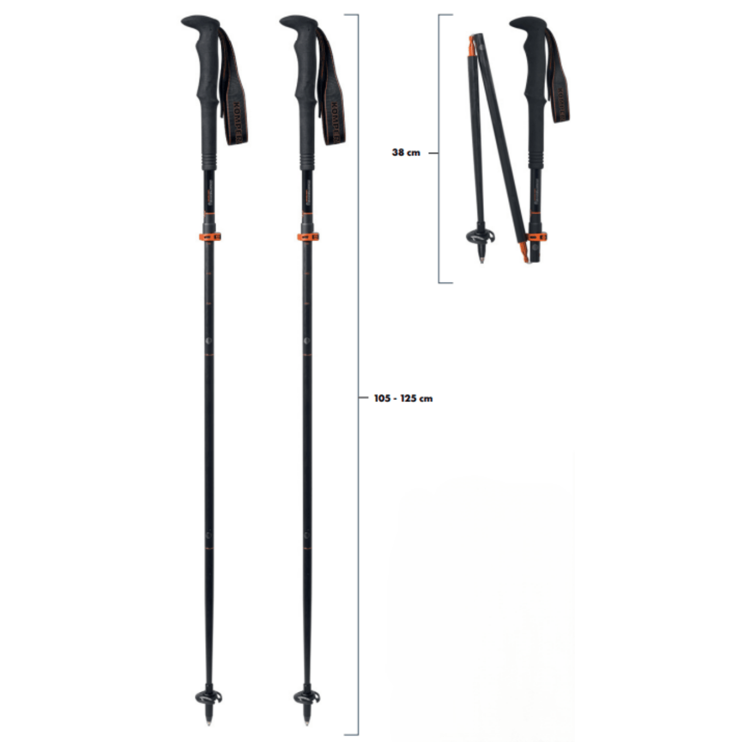 Komperdell Hiking Pole Carbon FXP.4 Approach Vario Compact 102063