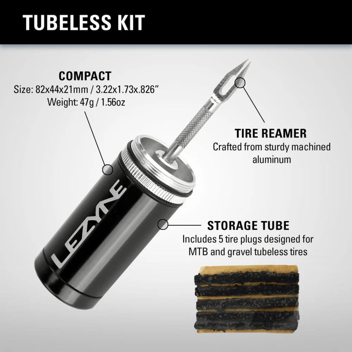 Lezyne Bicycle Tire Repair Tubeless Kit