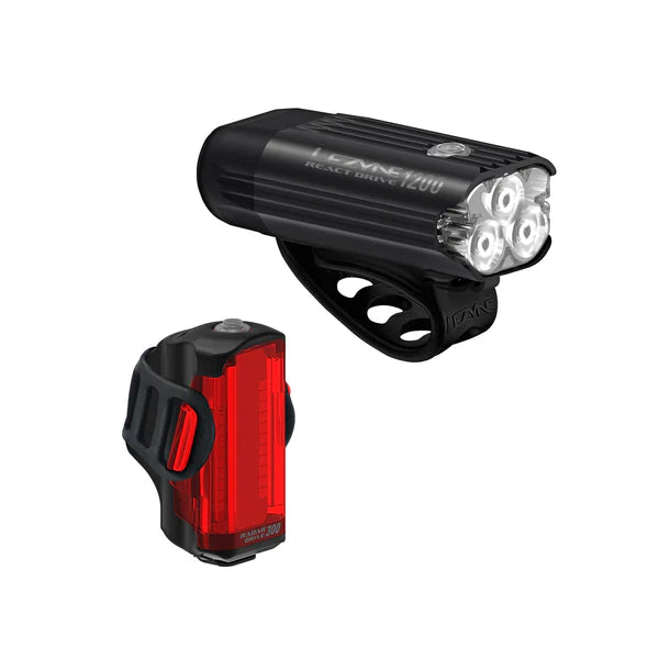Lezyne Bike Light Front & Rear Pair Radar React System LZ1LED43PV117