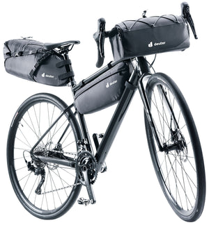 Gravel bike fitted with a Deuter Mondego frame bag plus saddle and handlebar bags sold separately