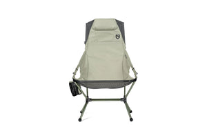 Front of the Nemo Satellite in Marsh sage with the side cupholder