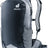 Deuter Race 12 bike backpack in Black, front three-quarter view with reflective patch