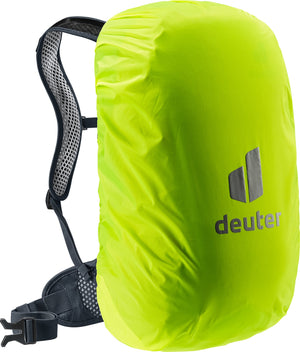 Deuter Race Air 10 with its lime yellow rain cover fitted