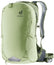 Deuter Race Air 10 in Mineral Grove, pale green bike pack with darker green hip fins