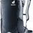 Deuter Race Air 14+3 bike backpack in Black, front three-quarter view with reflective patch