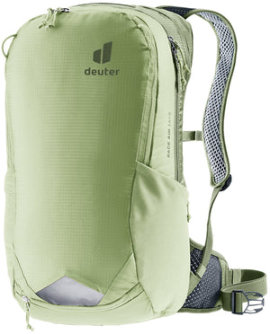 Deuter Race Air 14+3 in Mineral Grove, pale green bike backpack
