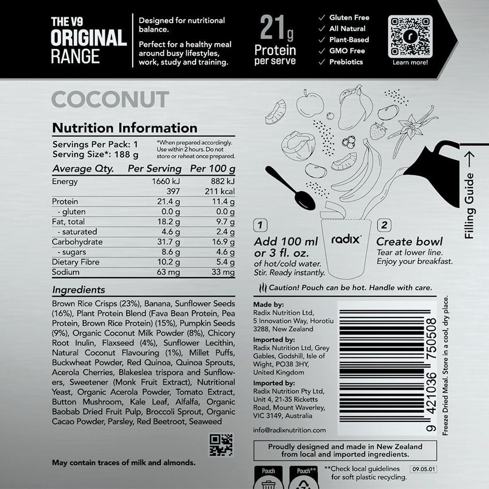 Radix Dehydrated Meals Original Breakfast Meals v9.0