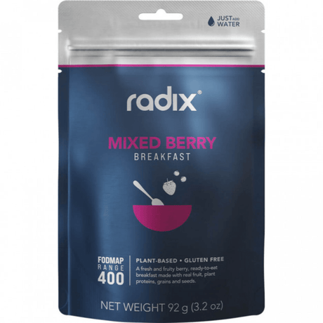 Radix Dehydrated Meals Single Serve 400kcal / Mixed Berry FODMAP Breakfast Meals 9421036752465