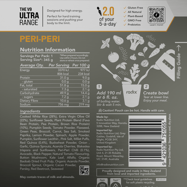 Radix Dehydrated Meals Ultra Meals v8.0