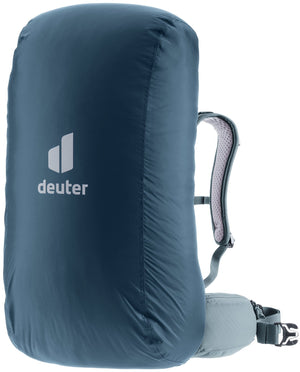 Deuter Raincover I in Ara navy fitted over a daypack