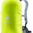 Deuter Raincover Mini in Neon high-visibility yellow fitted over a small day pack