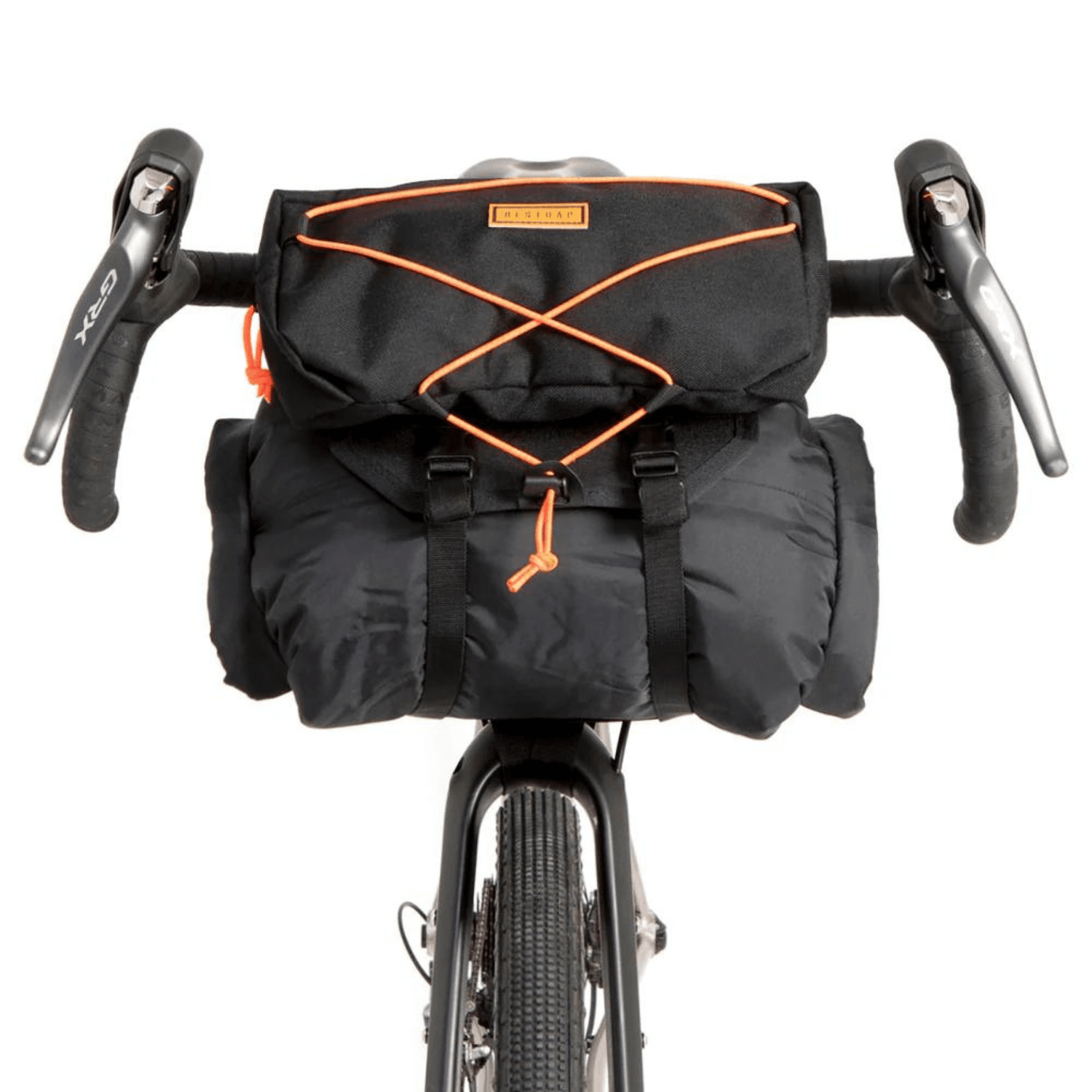 Restrap Bicycle Barbag 17 L / Black/Orange Bikepacking Barbag + Food Pouch + Dry Bag RES-BB7-STD-BLK