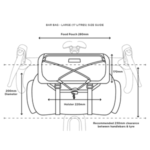 Restrap Bicycle Barbag Bikepacking Barbag + Food Pouch + Dry Bag