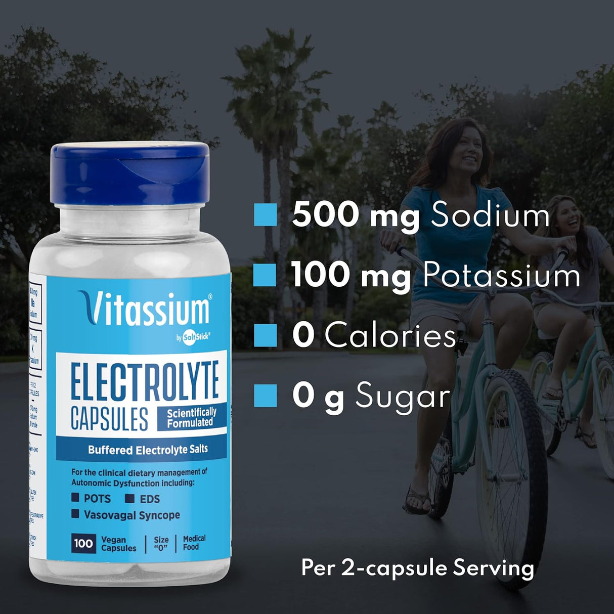 SaltStick Nutrition Supplement Vitassium Electrolyte Capsules