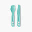 Passage Cutlery Set 2 Piece in Aqua Sea: spork and knife