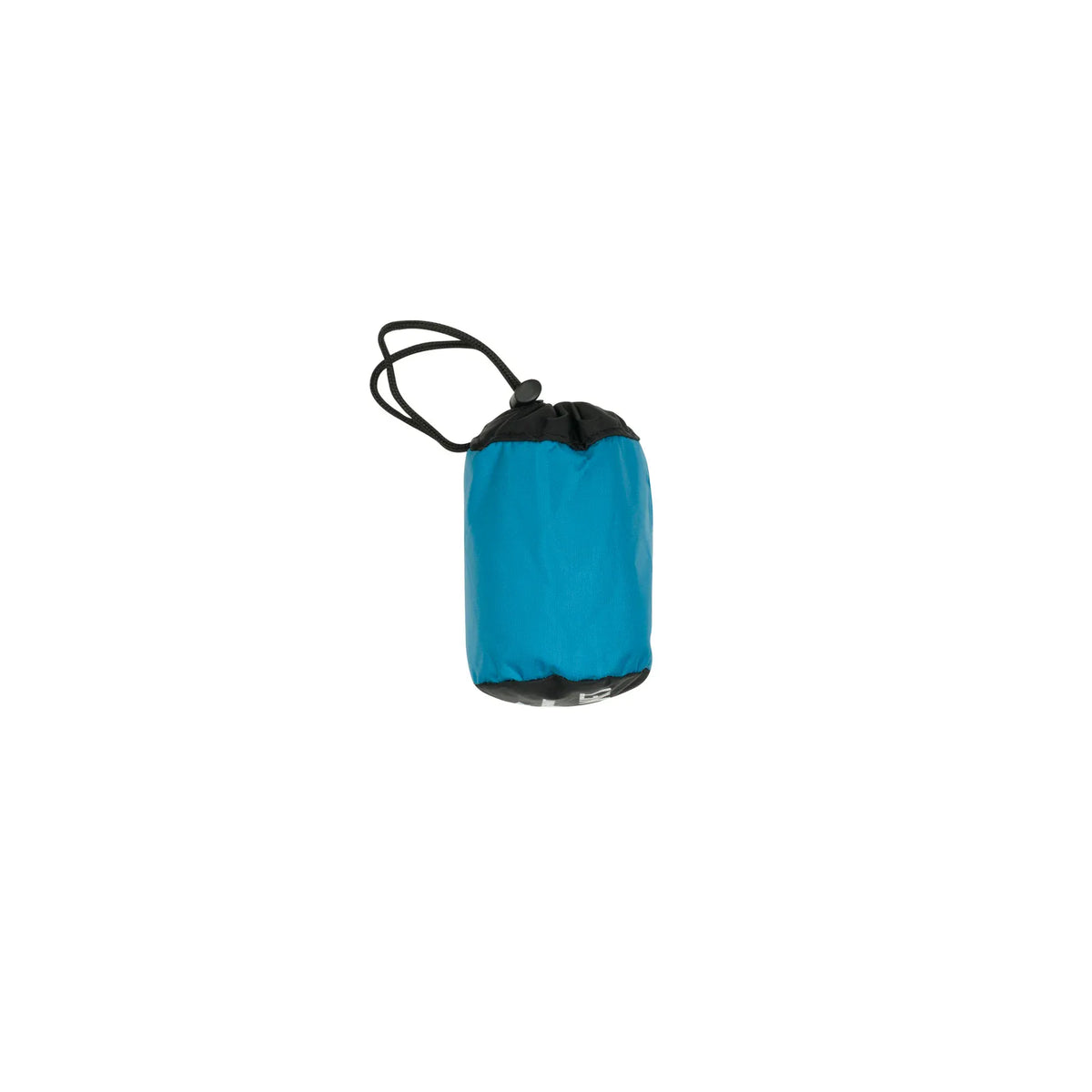 Head Net stuff sack in blue with a black drawcord loop at the top