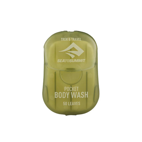Sea to Summit Trek & Travel Pocket Body Wash case in olive green, 50 leaves