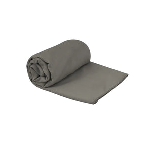 Sea to Summit Drylite Towel in Beluga, Medium, rolled up