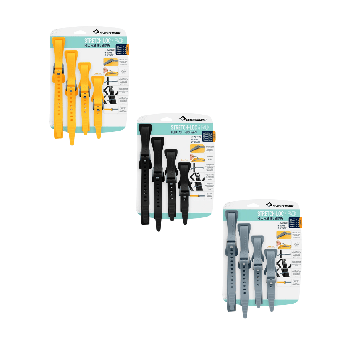 Sea to Summit TPU Strap Stretch-Loc TPU Strap 20mm - 4 Pack