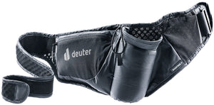 Deuter Shortrail II running belt in Black with bottle holster and mesh waist strap