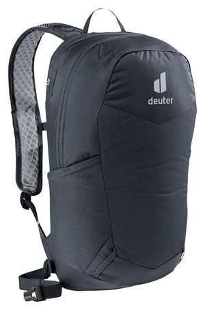 Deuter Speed Lite 13 in Black, front three-quarter view of the shoulder strap