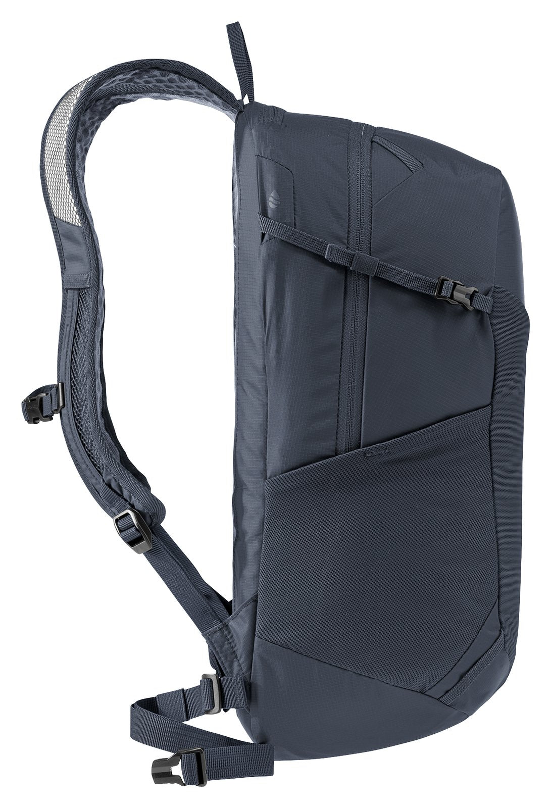 Side profile of the Deuter Speed Lite 21 showing its slim, close-fitting shape
