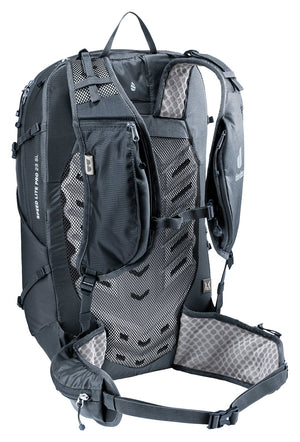 Deuter Speed Lite Pro 23 SL harness view with shoulder strap pockets and sternum strap