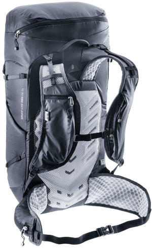 Deuter Speed Lite Pro 28 SL rear three-quarter view of the vest-style harness