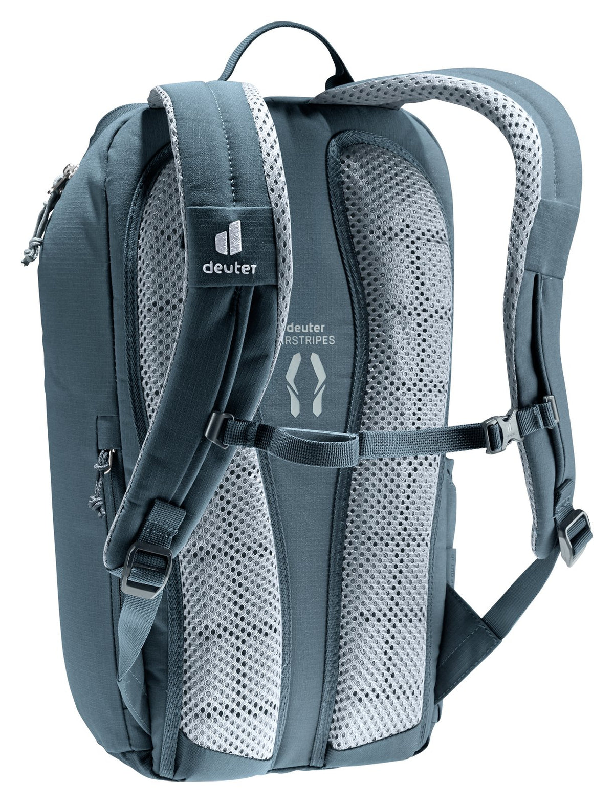 Deuter Stepout 16 rear three-quarter view of the shoulder straps and sternum strap