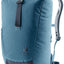 Deuter Stepout 22 in Atlantic Ink, blue-grey roll-top backpack with navy base