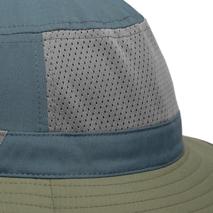 Close-up of the grey mesh vent panel and band on the Mineral/Timber Brushline Bucket