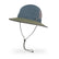 Brushline Bucket in Mineral/Timber, blue crown and green brim, with chinstrap