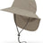 Sunday Afternoons Ultra Adventure Storm Hat in Taupe with neck cape and chinstrap, front three-quarter